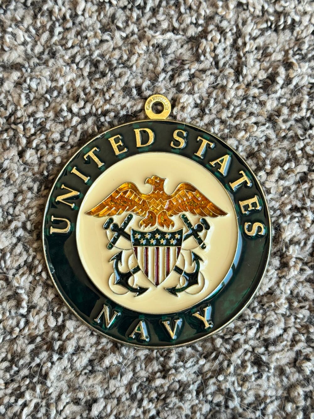 Vintage United States Navy Eagle & Anchor Hanging Plaque Wall Decor